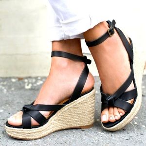 Soludos leather Charlotte wedge sandals
